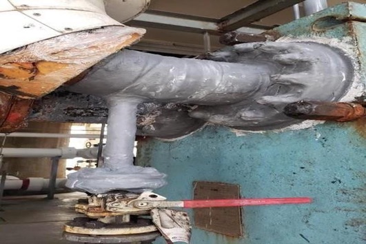 管道法兰与阀门包覆现场